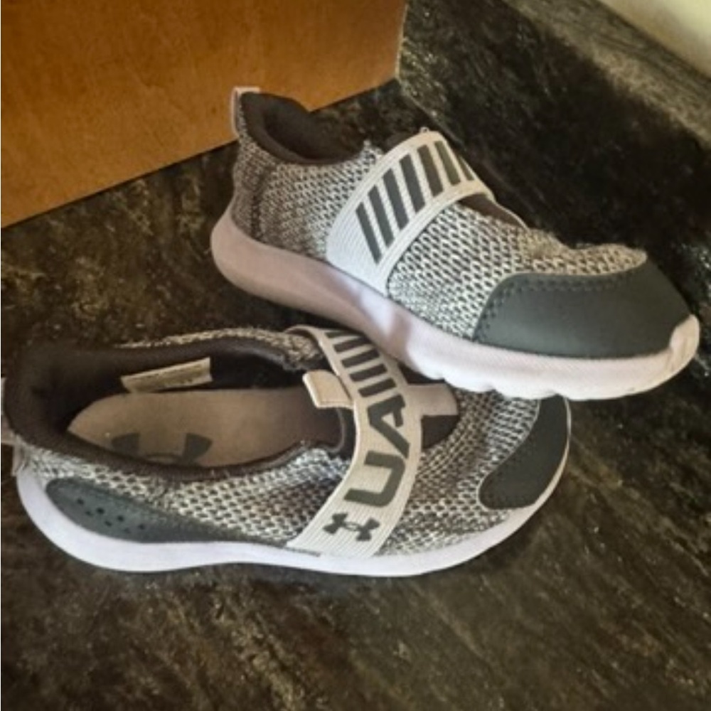 Under Armour Kids' Black and White Sneakers
